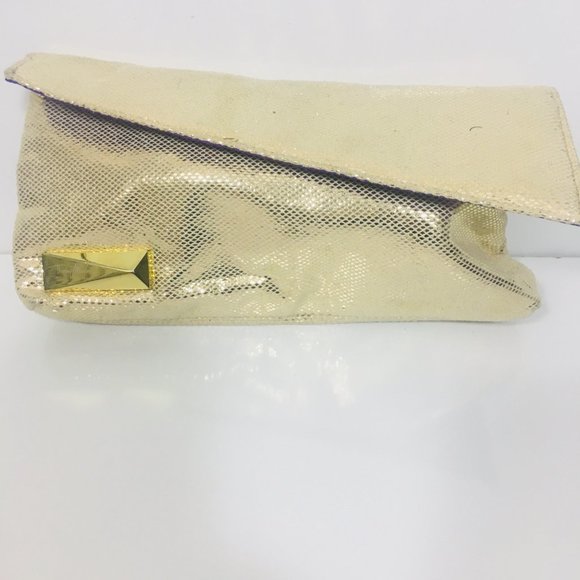 Thierry Mugler Handbags - Thierry Mugler Gold Clutch Cosmetic bag